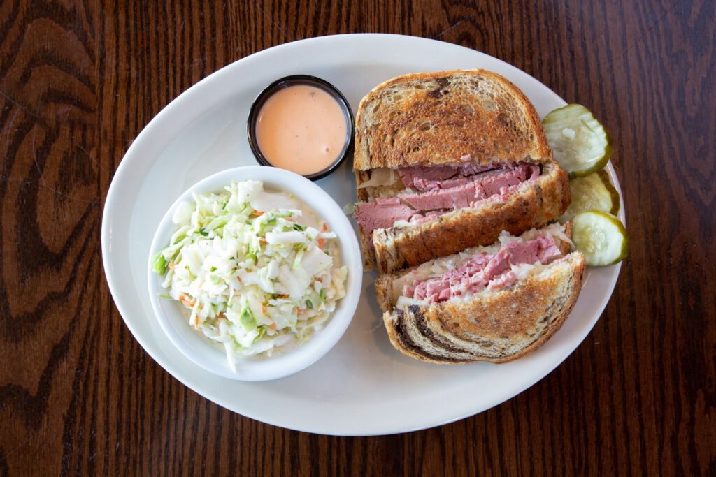 Stacked with Flavor: Try the Reuben Sandwich at the Corner Cafe